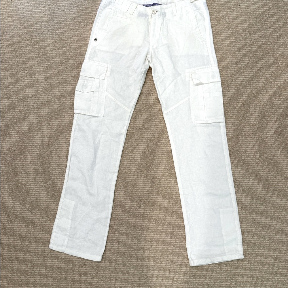 NWOT White Linen Cargo Pants with from 40WEFT

NWOT